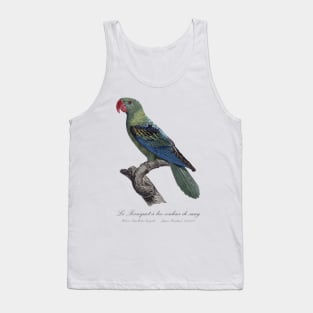 Great-Billed Parrot / Le Perroquet a bec couleur de sang - 19th century Jacques Barraband Illustration Tank Top